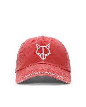 Caps Naked Wolfe Washed Baseball Damske Červené Biele | CAP2762IG