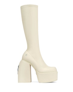 Cizmy Naked Wolfe Spice Stretch Damske Biele | SJM9344FV