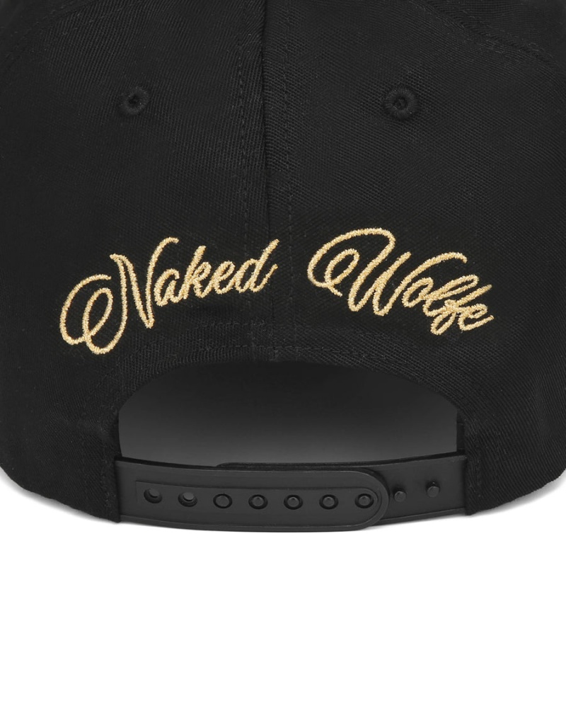 Caps Naked Wolfe Signature Unconstructed Panske Čierne Zlate | BGI813UV
