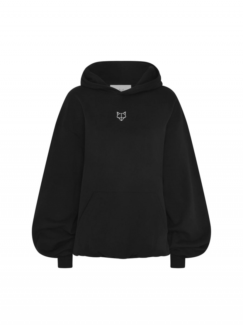 Mikina s Kapucnou Naked Wolfe Viola Oversized Damske Čierne | FDN2320FK