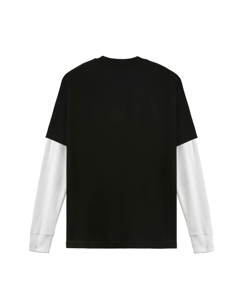 Mikiny Naked Wolfe Gothic Underlay Tee Panske Čierne Biele | NWN5378BW