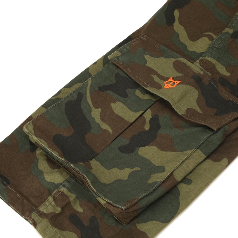 Nohavice Naked Wolfe Baggy Pocket Cargo Panske Zelene Čierne | CNH4478LX