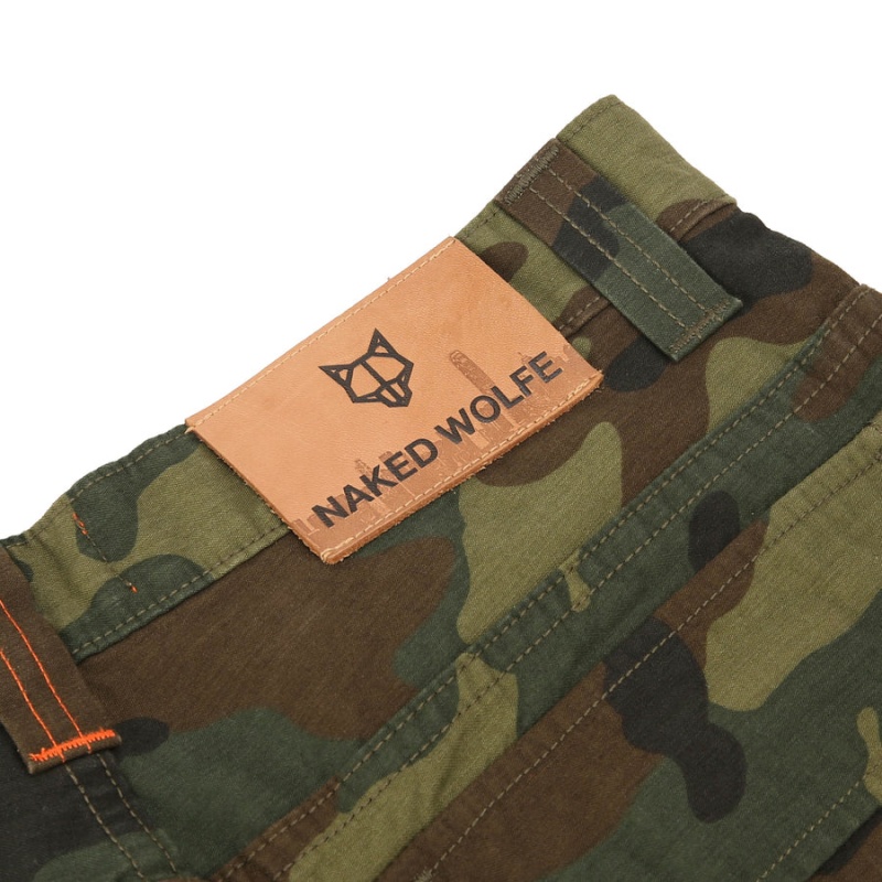 Nohavice Naked Wolfe Baggy Pocket Cargo Panske Zelene Čierne | CNH4478LX
