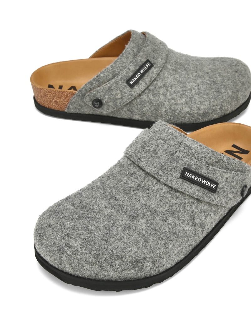 Papuce Naked Wolfe Malta Felt Panske Siva | YED653NQ