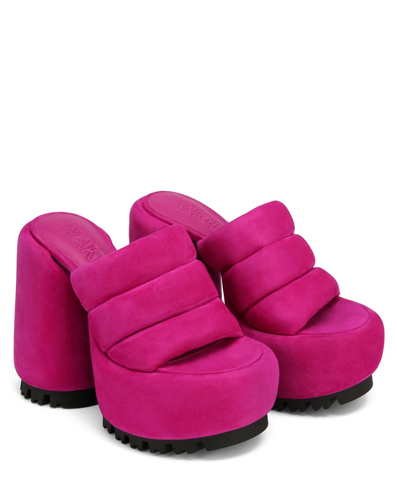 Sandale na Podpatku Naked Wolfe Wild Semisove Damske Ruzove | MSW135QP