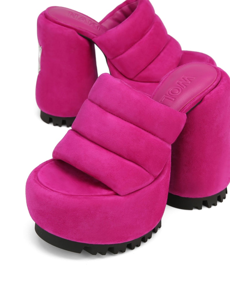 Sandale na Podpatku Naked Wolfe Wild Semisove Damske Ruzove | MSW135QP