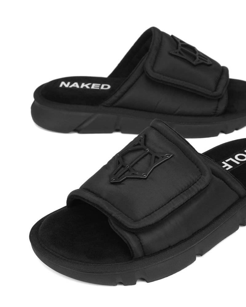 Slapky Naked Wolfe Alaska Panske Čierne | KNK3315MB